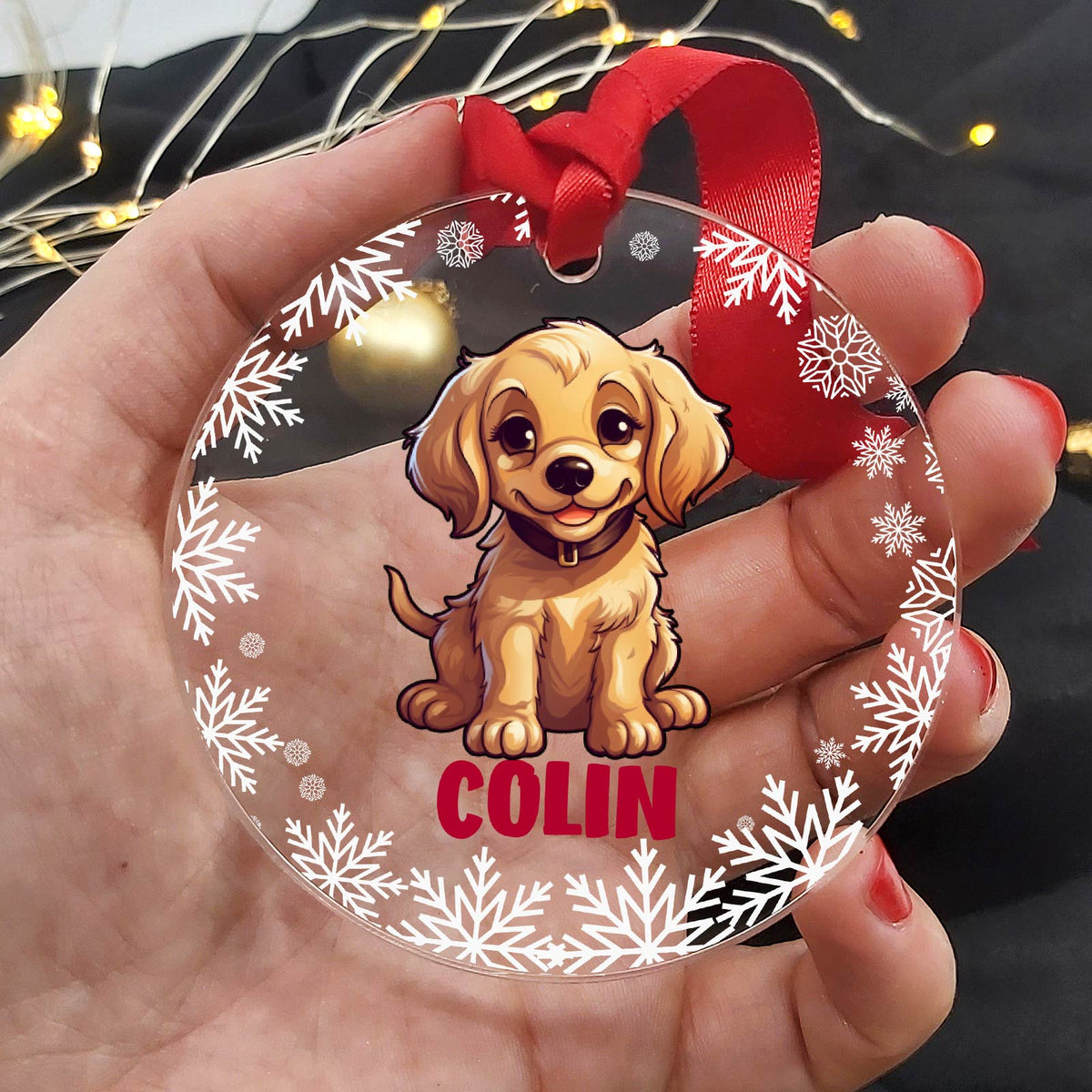 Hondenrassen met Namen Plexiglas Kerstbal