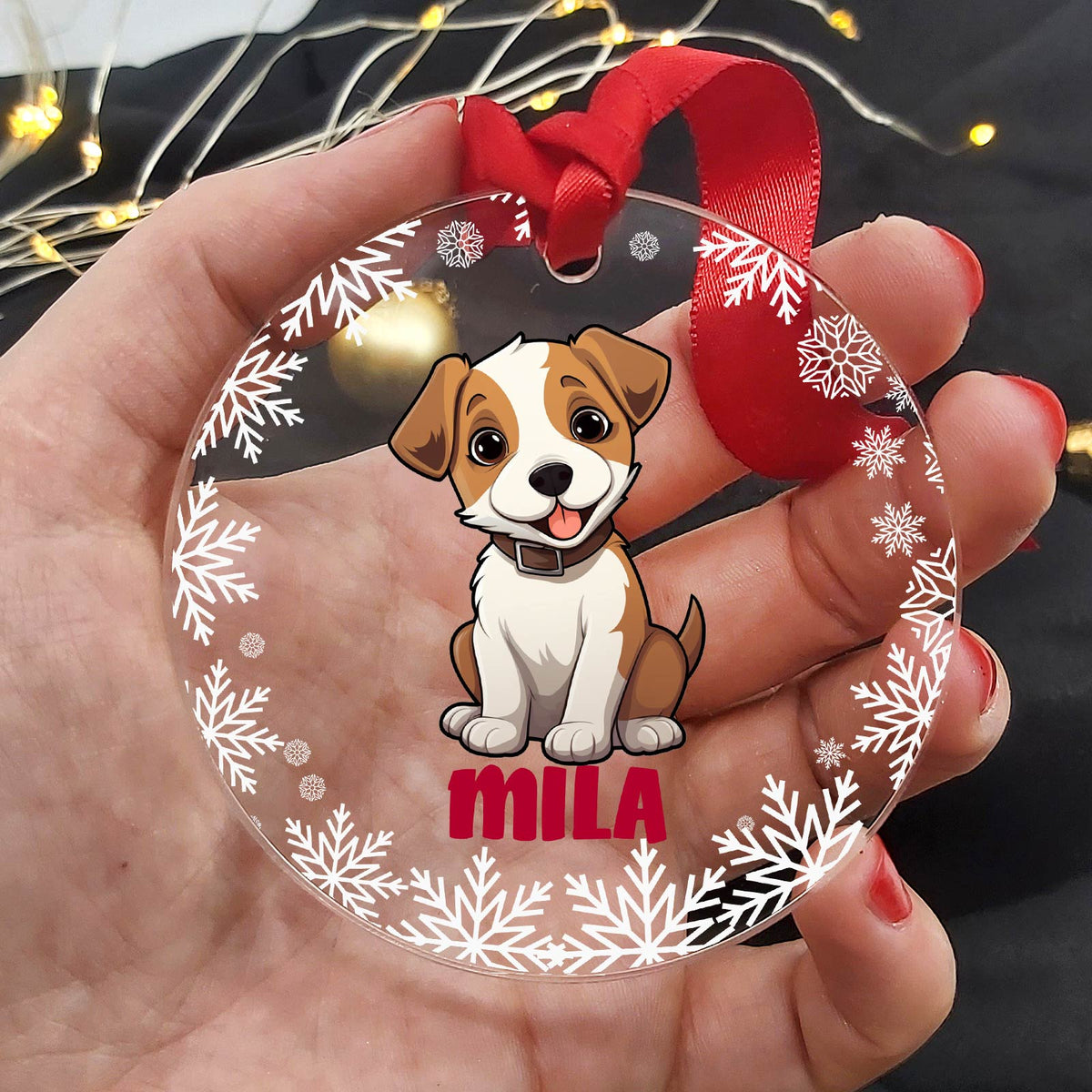 Hondenrassen met Namen Plexiglas Kerstbal