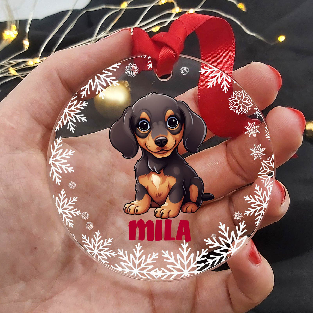 Hondenrassen met Namen Plexiglas Kerstbal