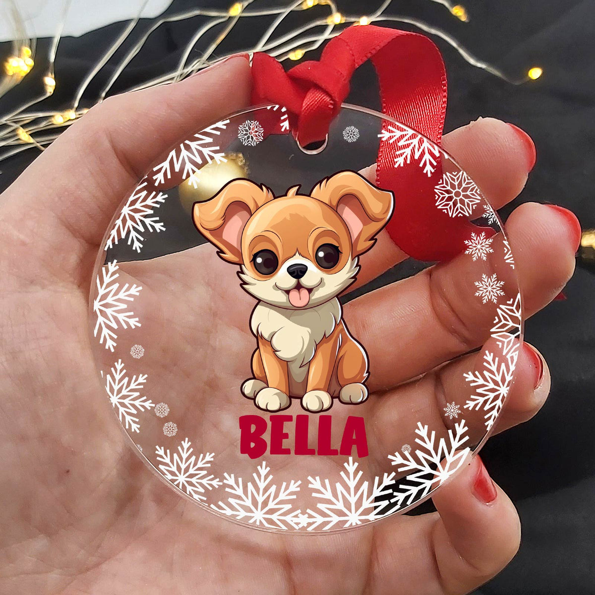 Hondenrassen met Namen Plexiglas Kerstbal