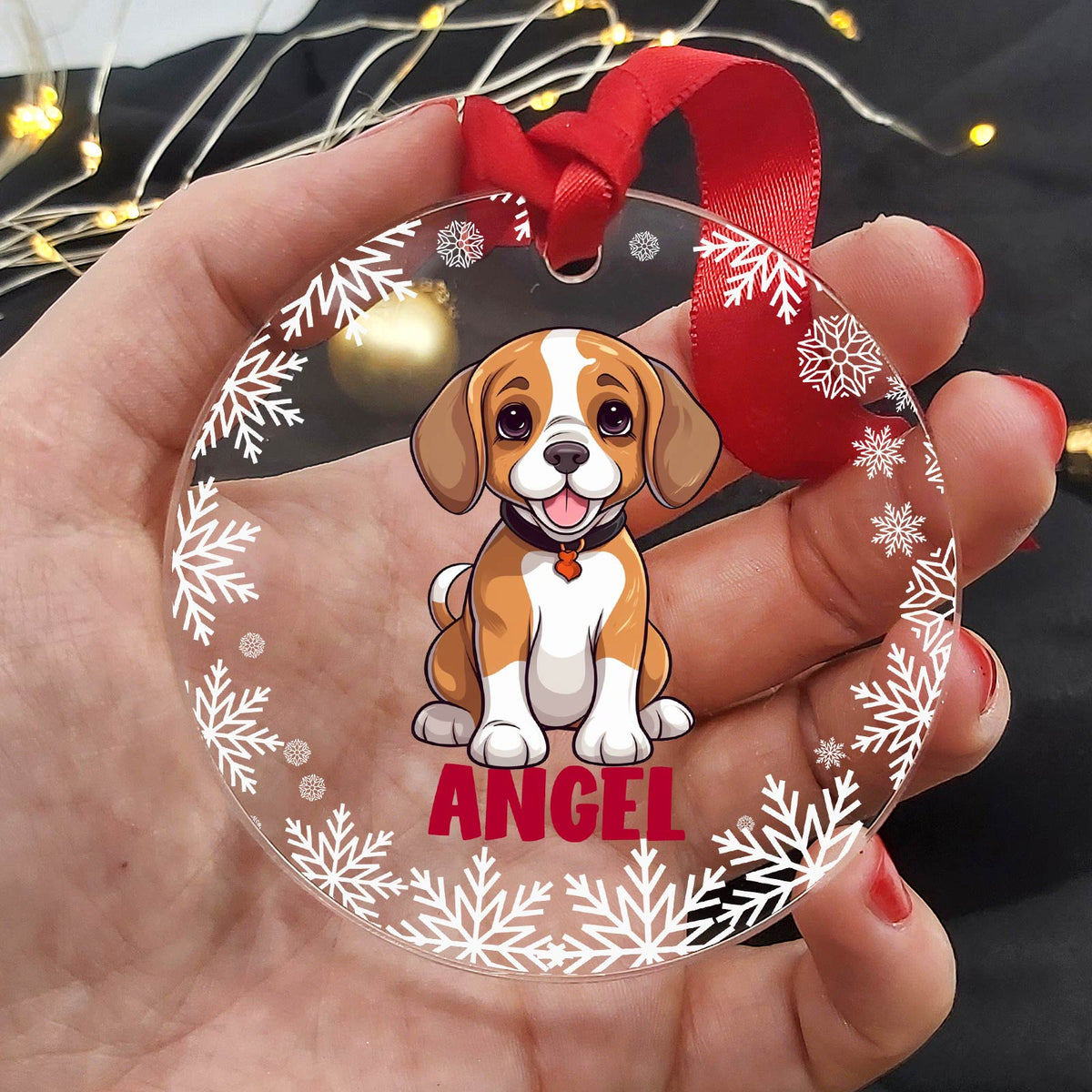 Hondenrassen met Namen Plexiglas Kerstbal