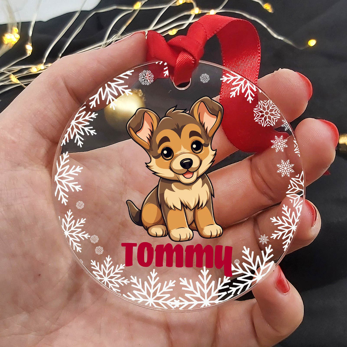 Hondenrassen met Namen Plexiglas Kerstbal