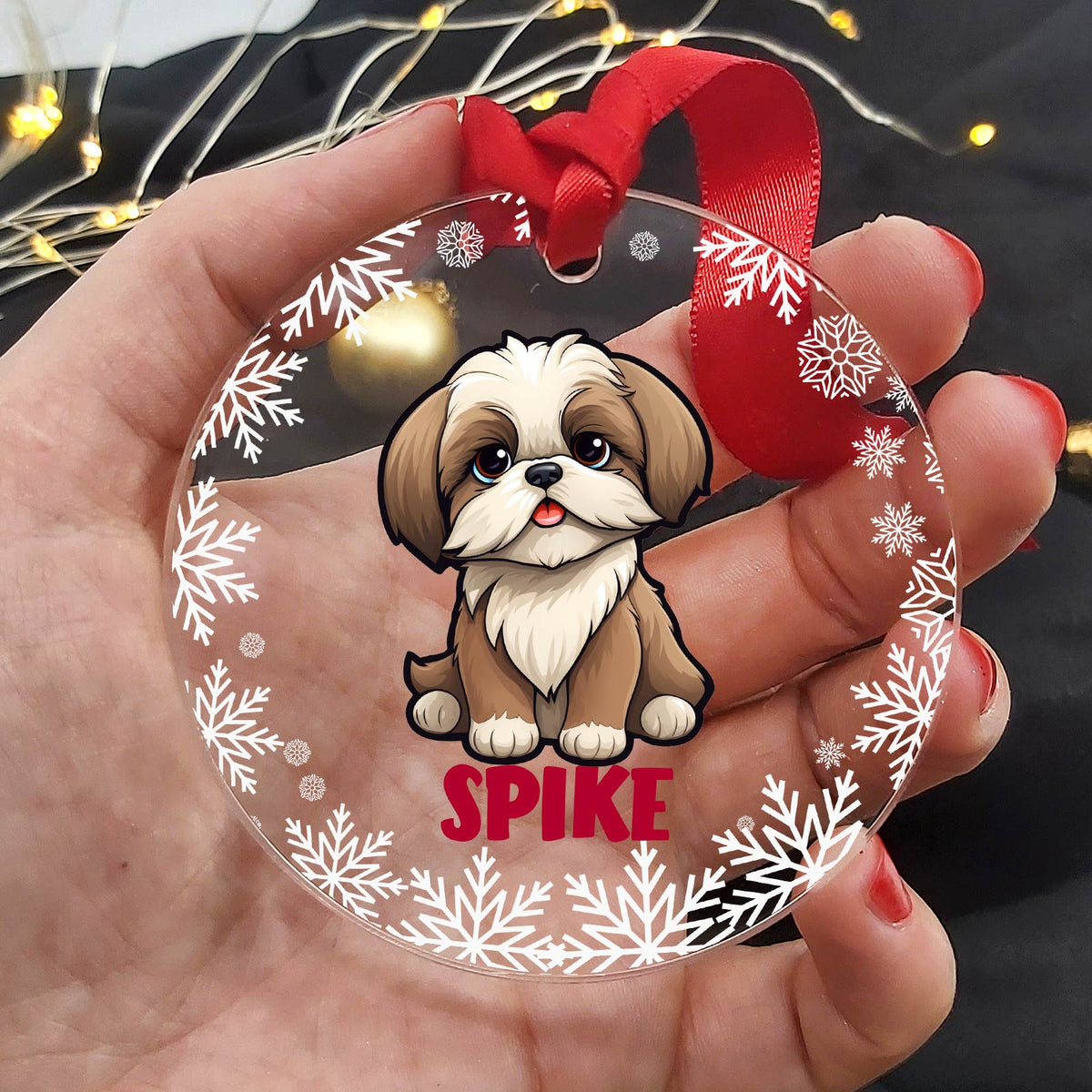Hondenrassen met Namen Plexiglas Kerstbal