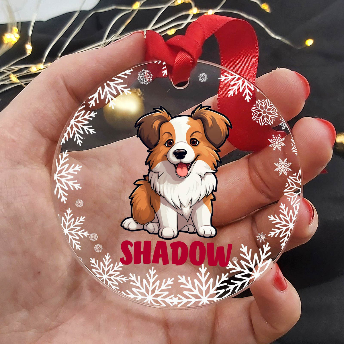 Hondenrassen met Namen Plexiglas Kerstbal