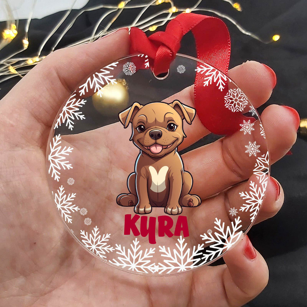 Hondenrassen met Namen Plexiglas Kerstbal