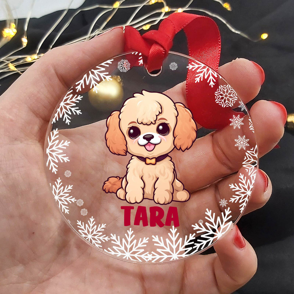 Hondenrassen met Namen Plexiglas Kerstbal