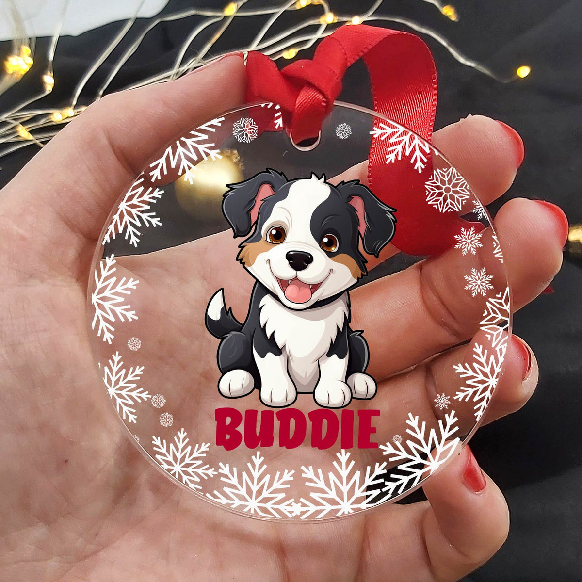 Hondenrassen met Namen Plexiglas Kerstbal