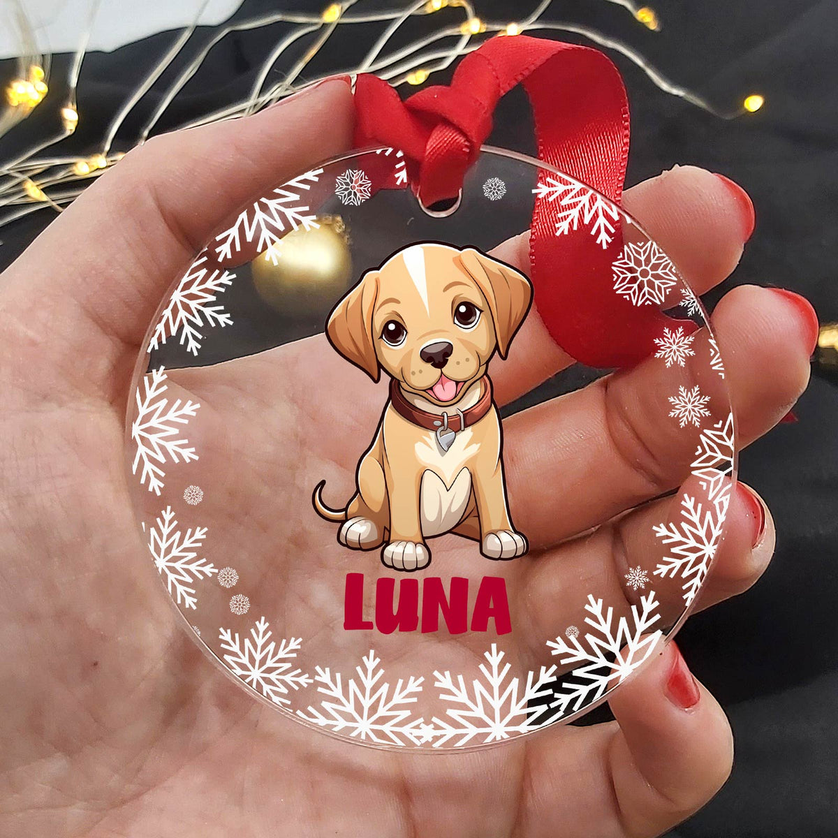 Hondenrassen met Namen Plexiglas Kerstbal