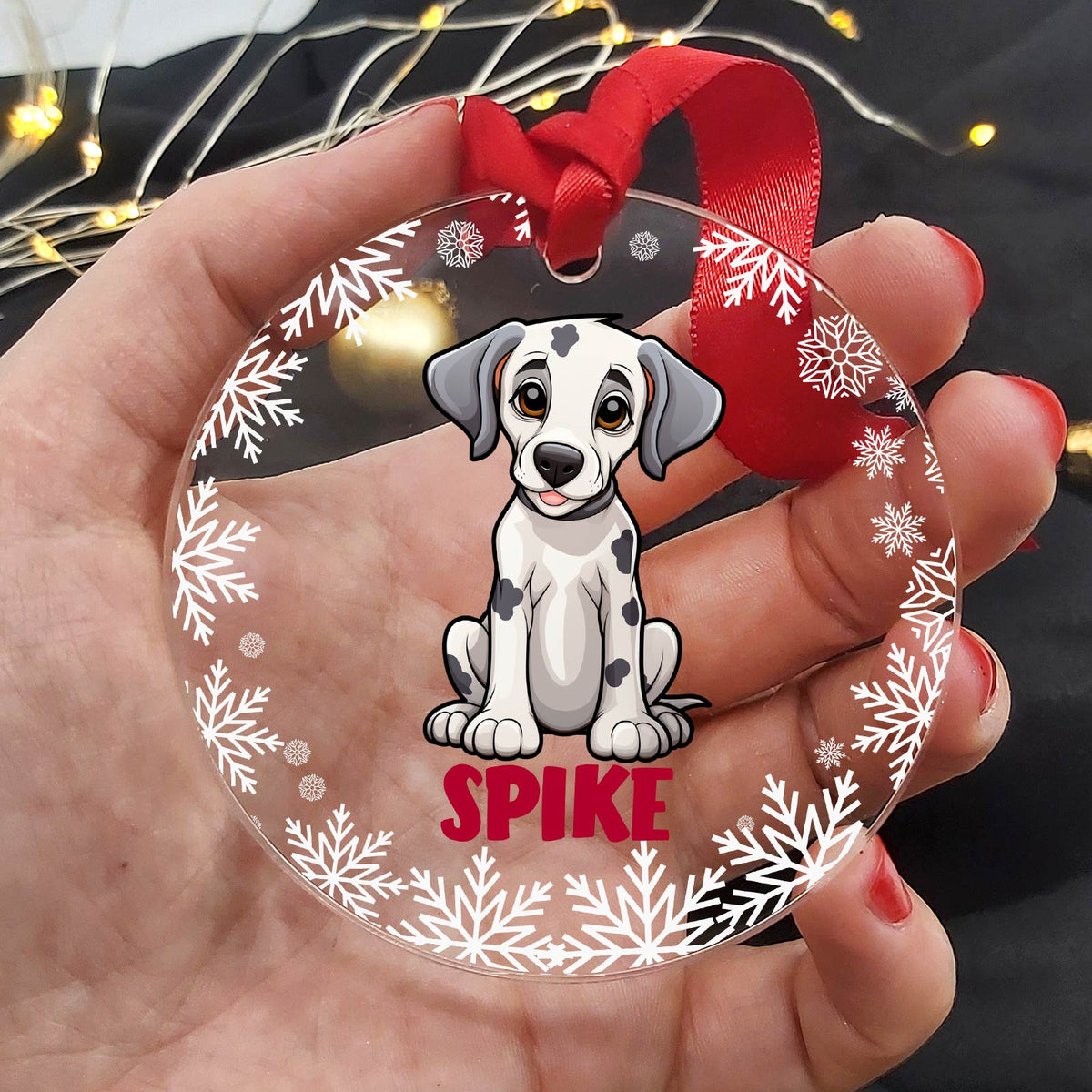 Hondenrassen met Namen Plexiglas Kerstbal