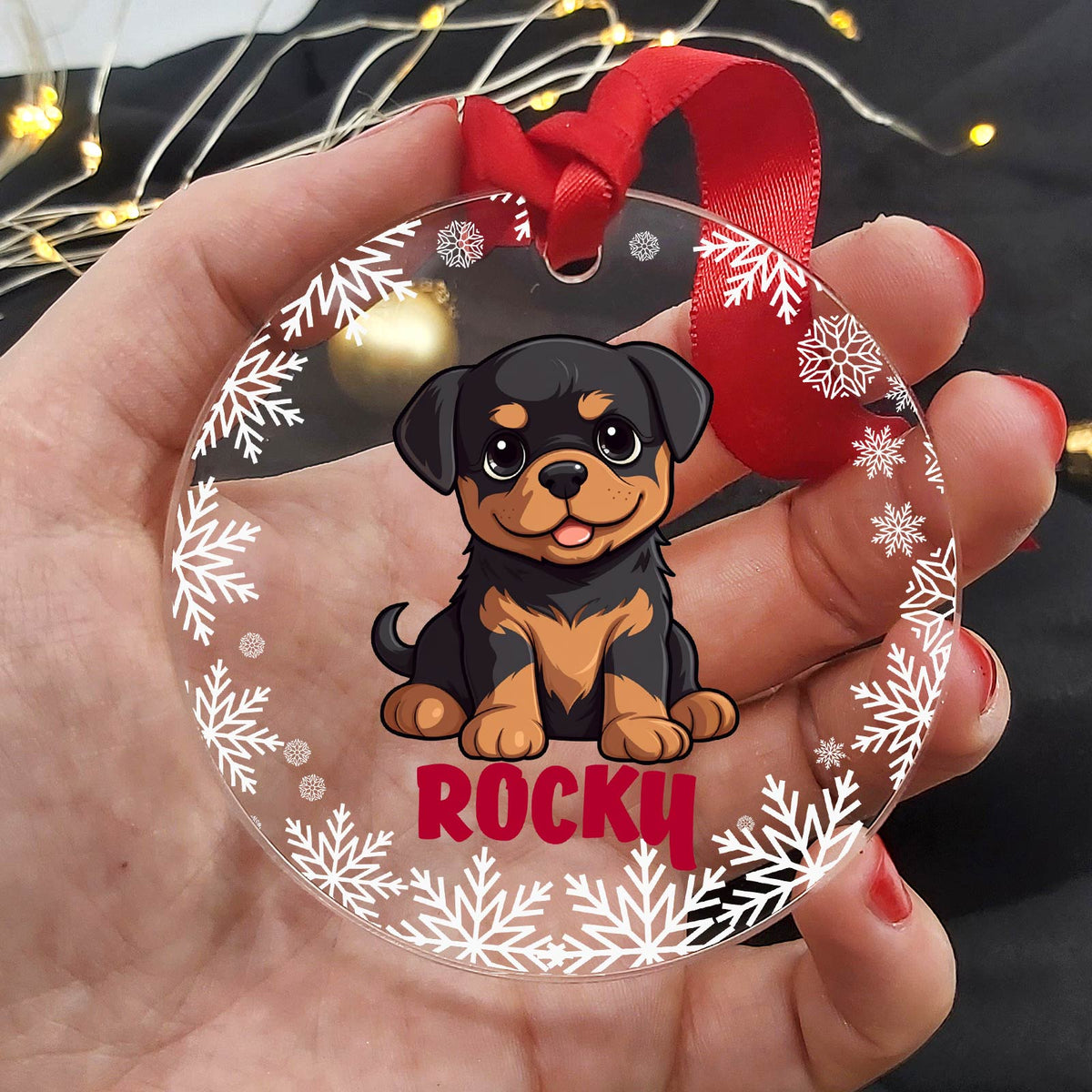 Hondenrassen met Namen Plexiglas Kerstbal