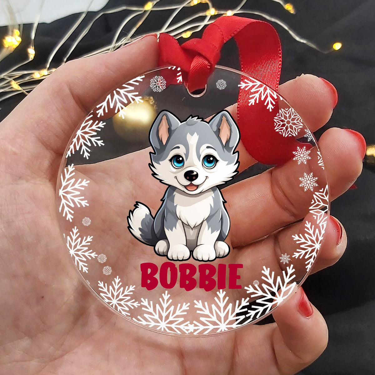 Hondenrassen met Namen Plexiglas Kerstbal