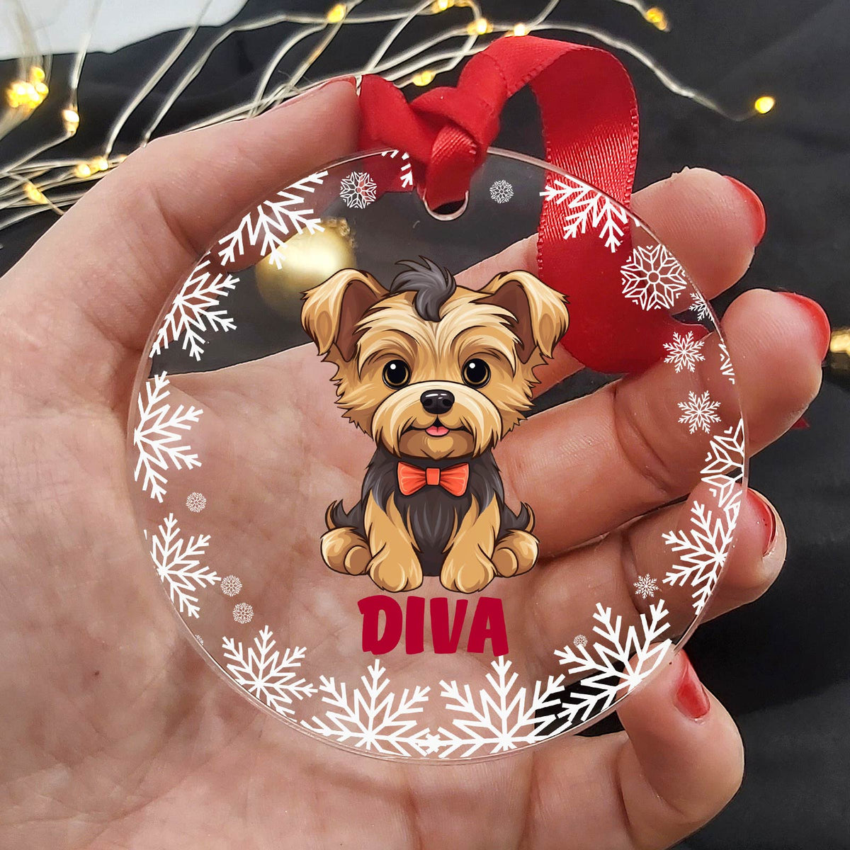 Hondenrassen met Namen Plexiglas Kerstbal