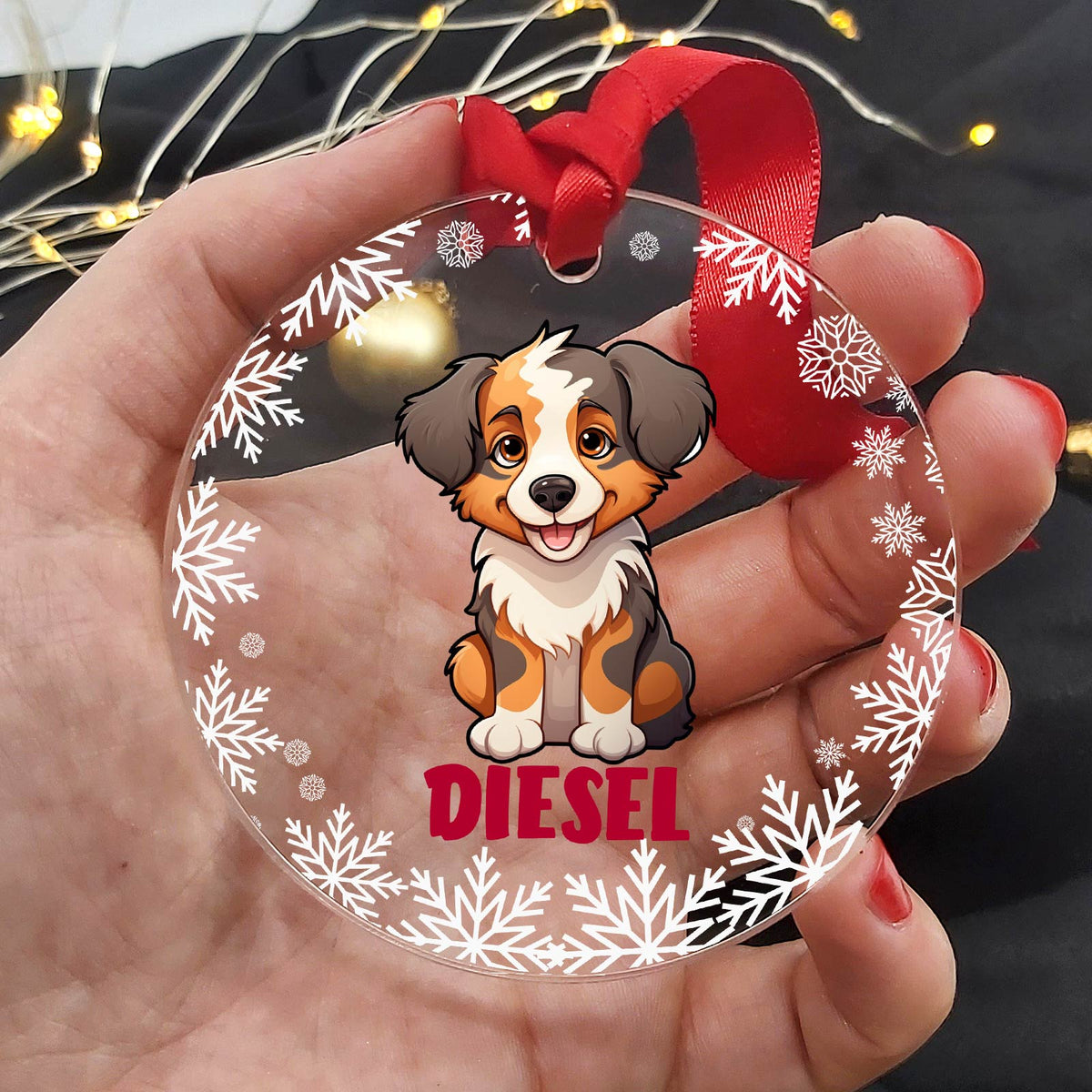 Hondenrassen met Namen Plexiglas Kerstbal