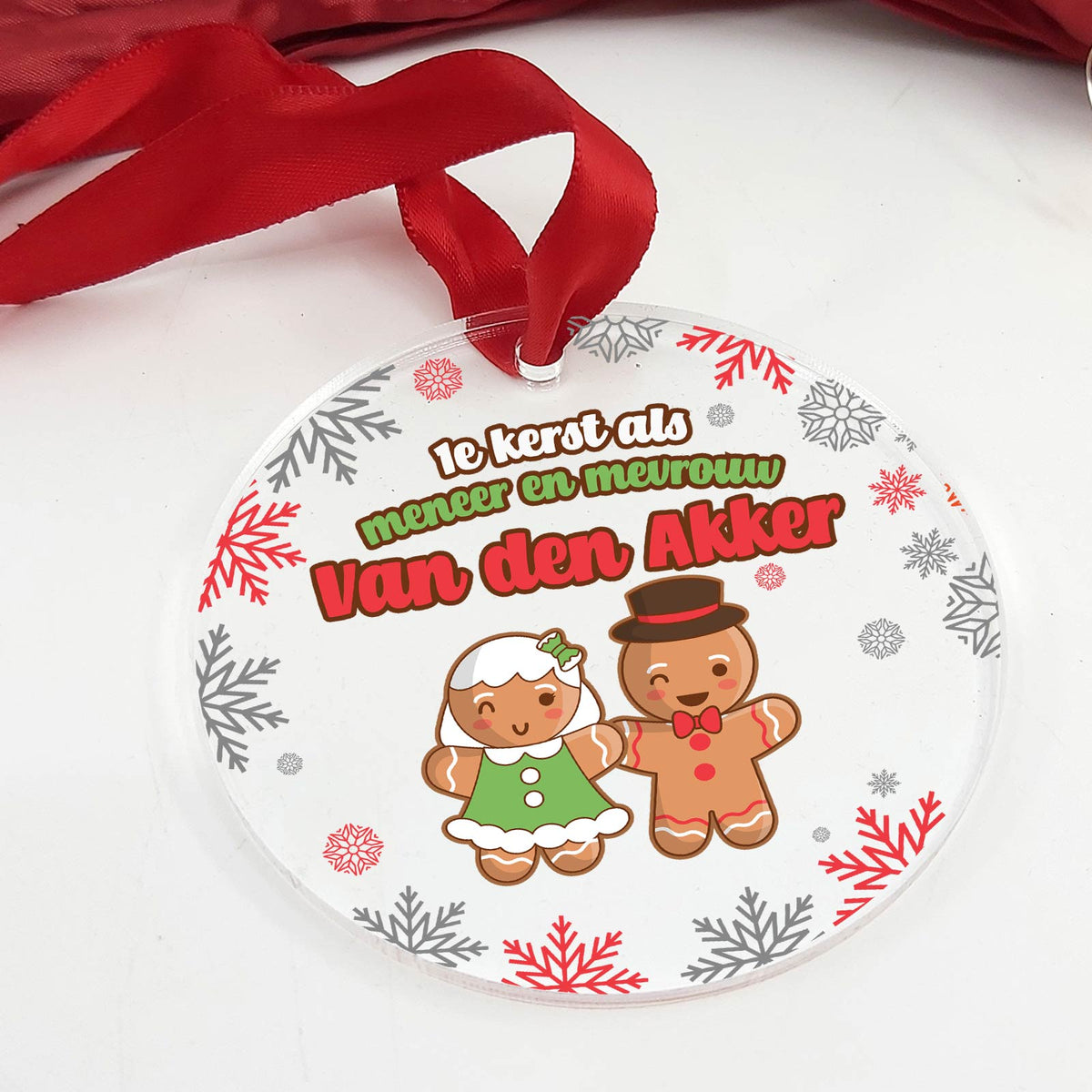 Kerstkoekjes: 1e kerst Getrouwd! - Plexiglas Kerstbal