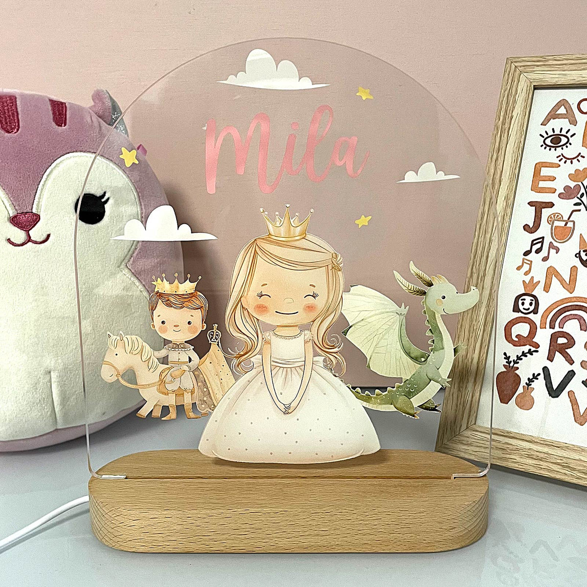 Princessenlampje met eigen naam - Bella Mia