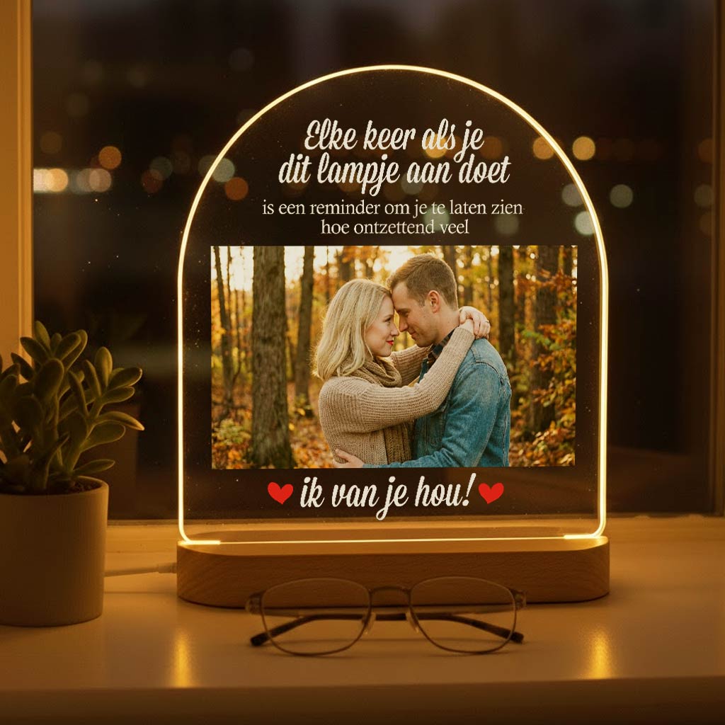 Reminder dat ik van je hou Fotolamp - Bella Mia
