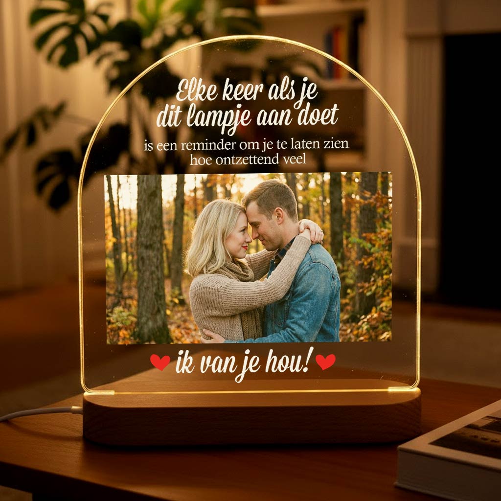 Reminder dat ik van je hou Fotolamp - Bella Mia