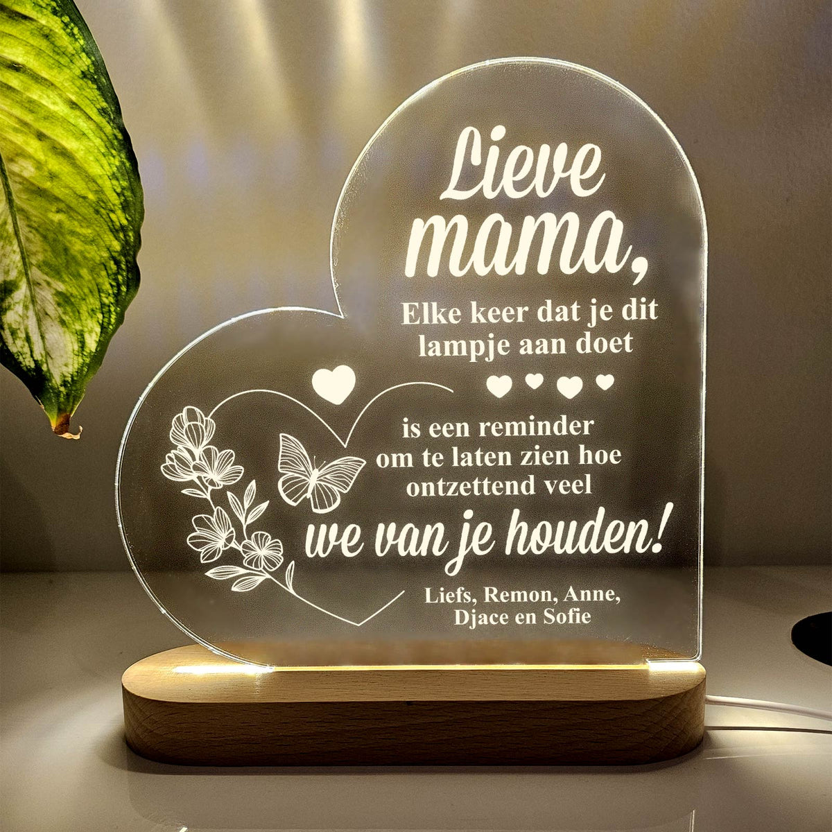 Reminder Hart Ledlamp - Bella Mia