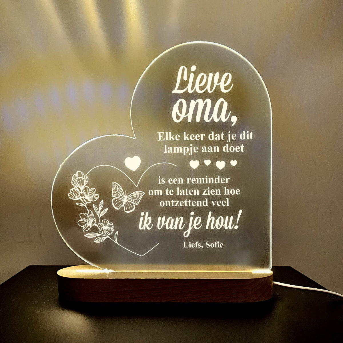 Reminder Hart Ledlamp - Bella Mia