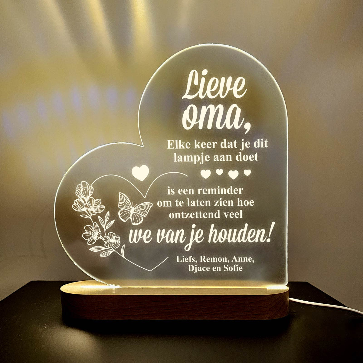 Reminder Hart Ledlamp - Bella Mia