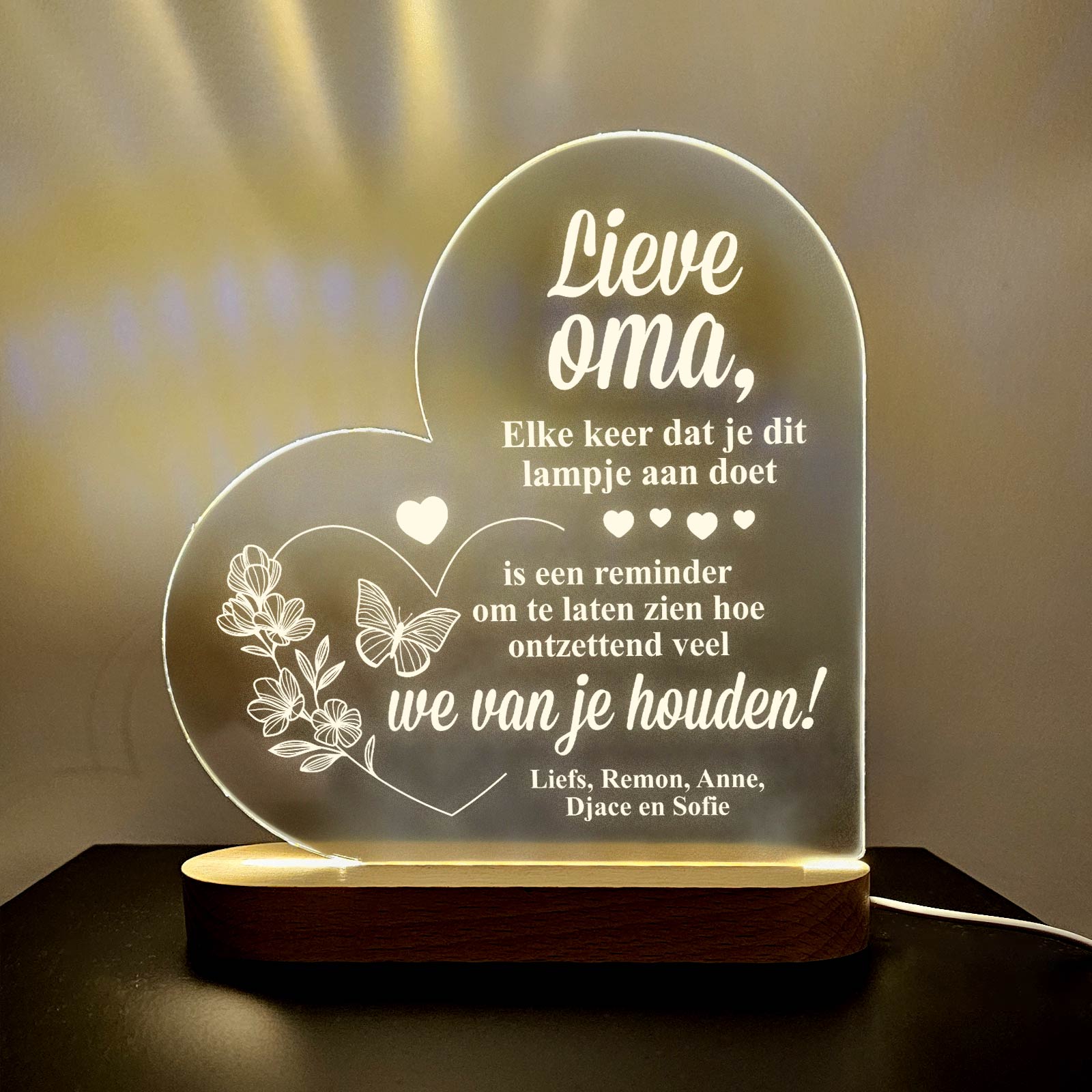 Reminder Hart Ledlamp - Bella Mia