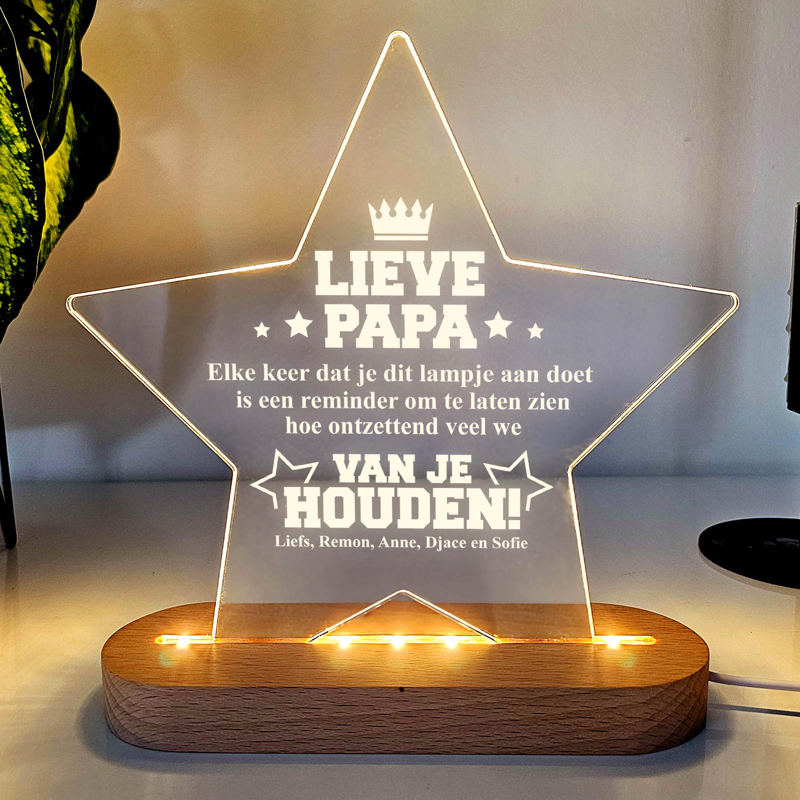 Reminder Ledlamp voor papa - Bella Mia