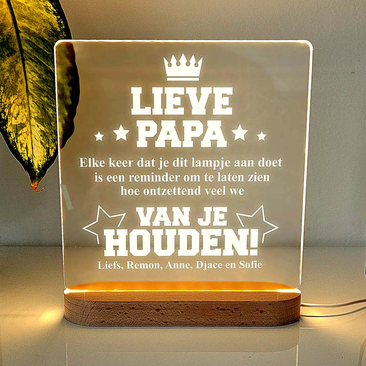 Reminder Ledlamp voor papa - Bella Mia
