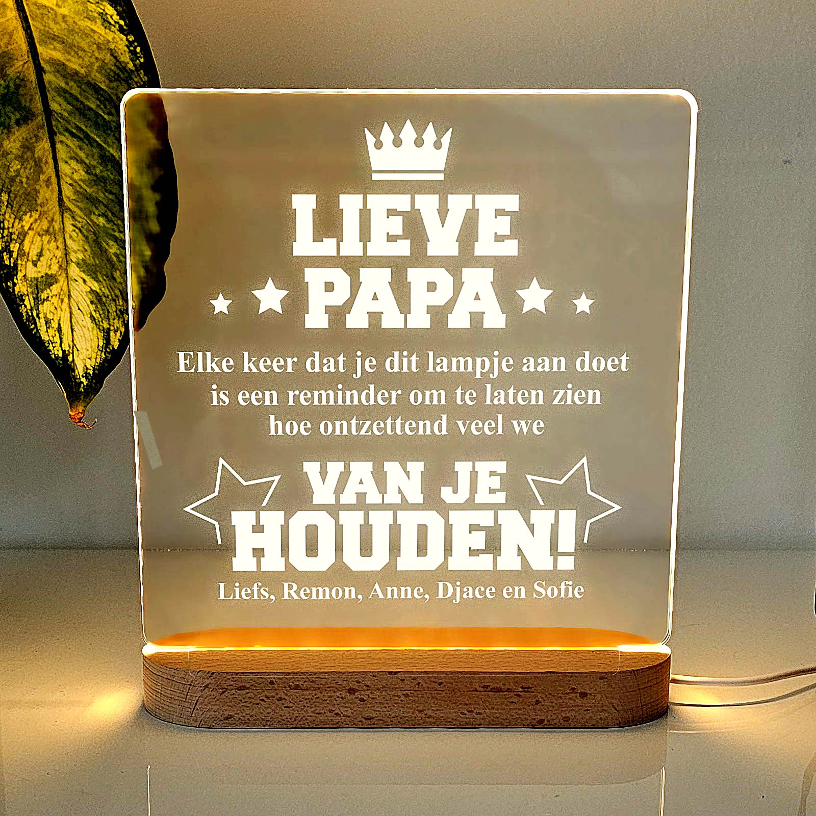 Reminder Ledlamp voor papa - Bella Mia