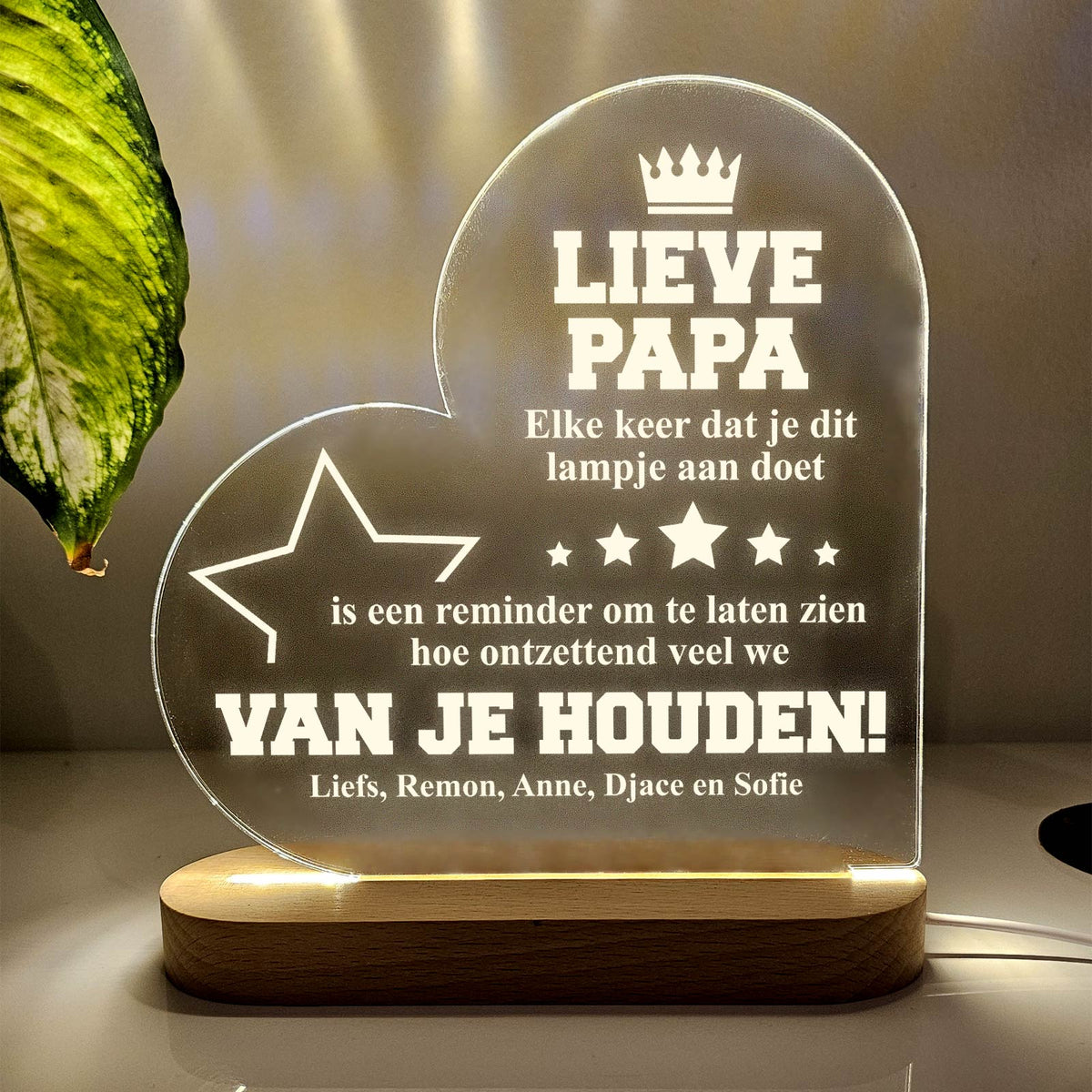 Reminder Ledlamp voor papa - Bella Mia
