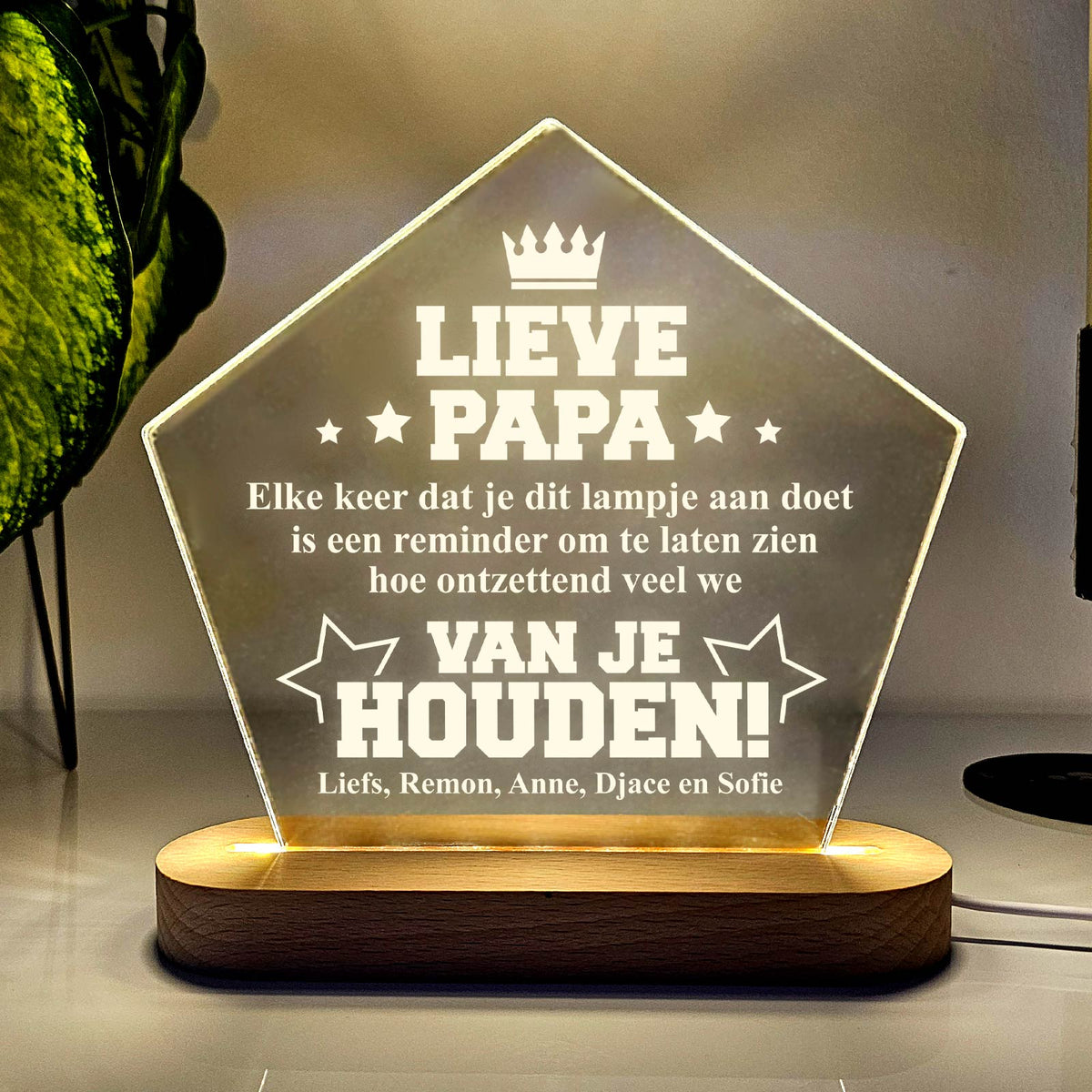 Reminder Ledlamp voor papa - Bella Mia