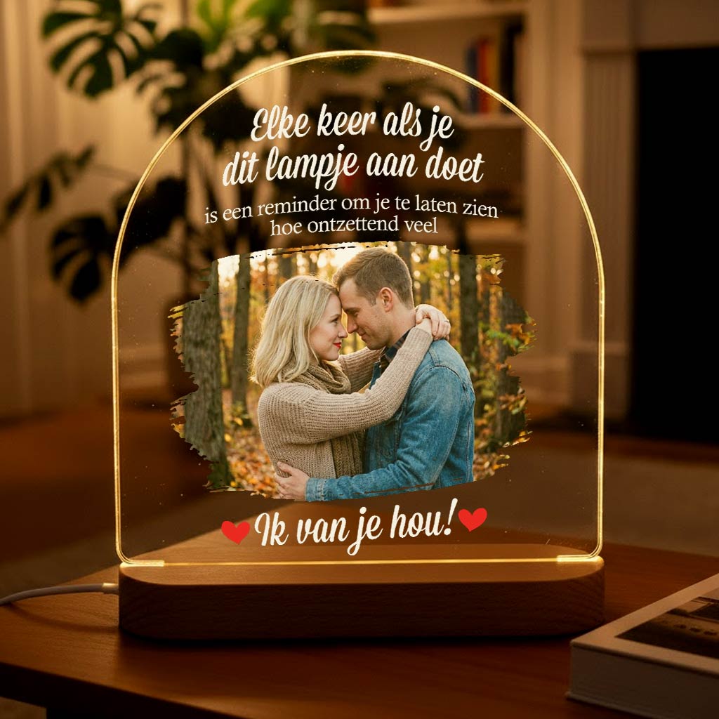 Reminder Liefdeslamp met foto - Bella Mia