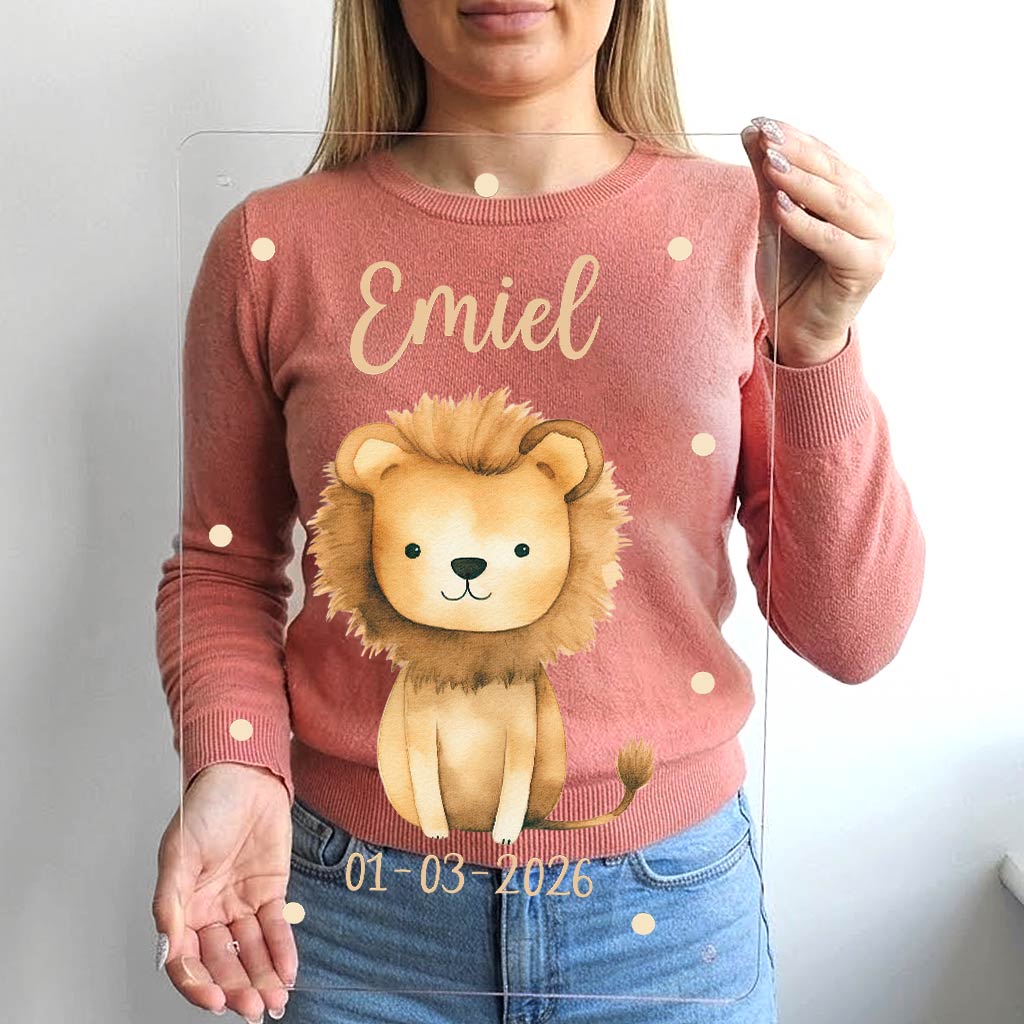 Schattige Dierenprint - Muurdeco op plexiglas - Bella Mia