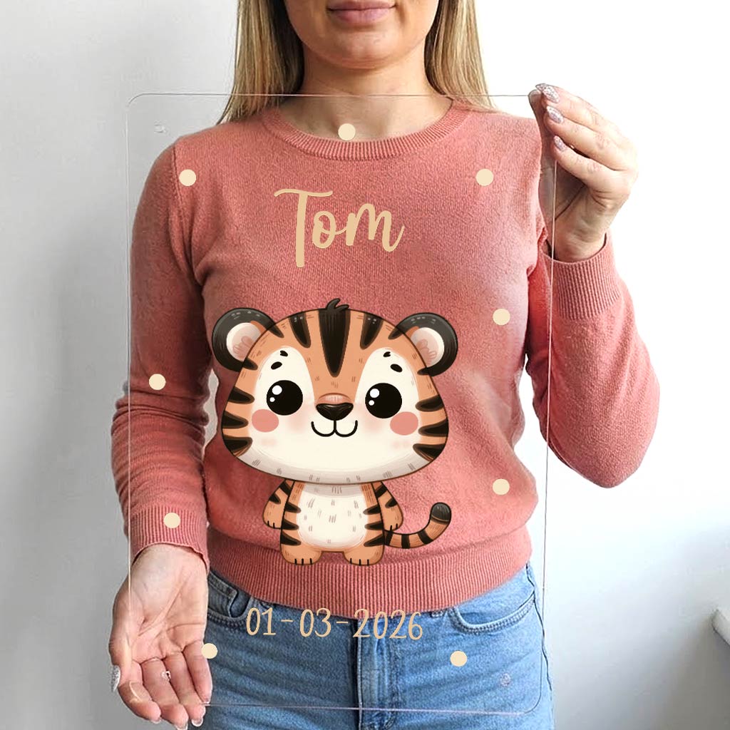 Schattige Dierenprint - Muurdeco op plexiglas - Bella Mia