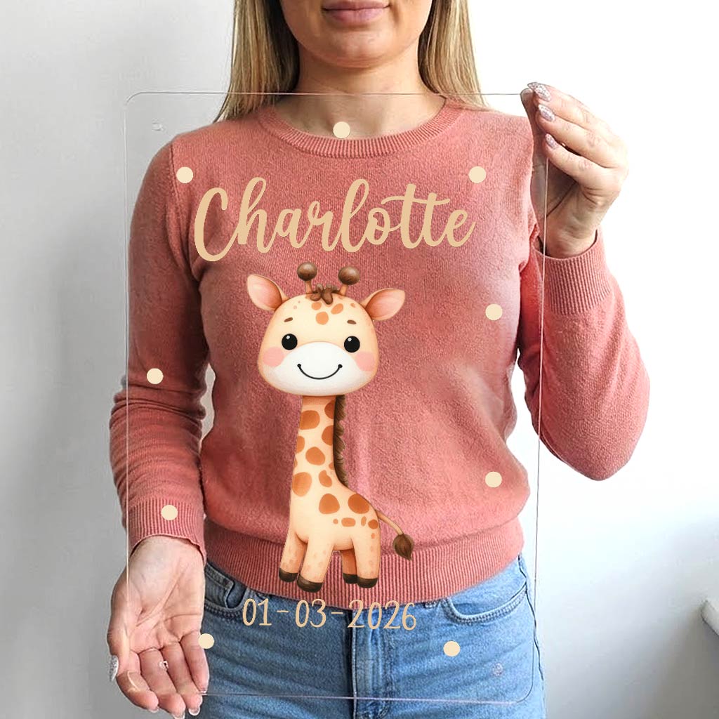 Schattige Dierenprint - Muurdeco op plexiglas - Bella Mia