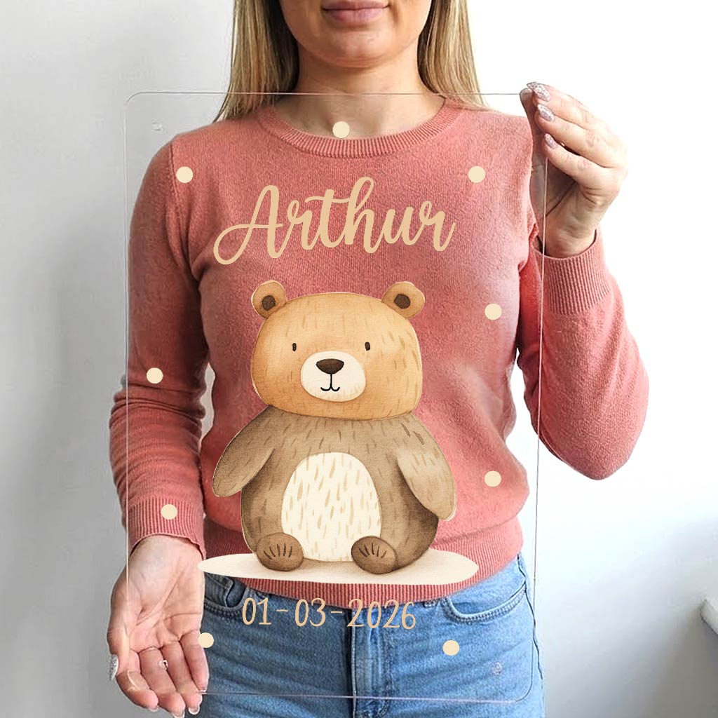 Schattige Dierenprint - Muurdeco op plexiglas - Bella Mia