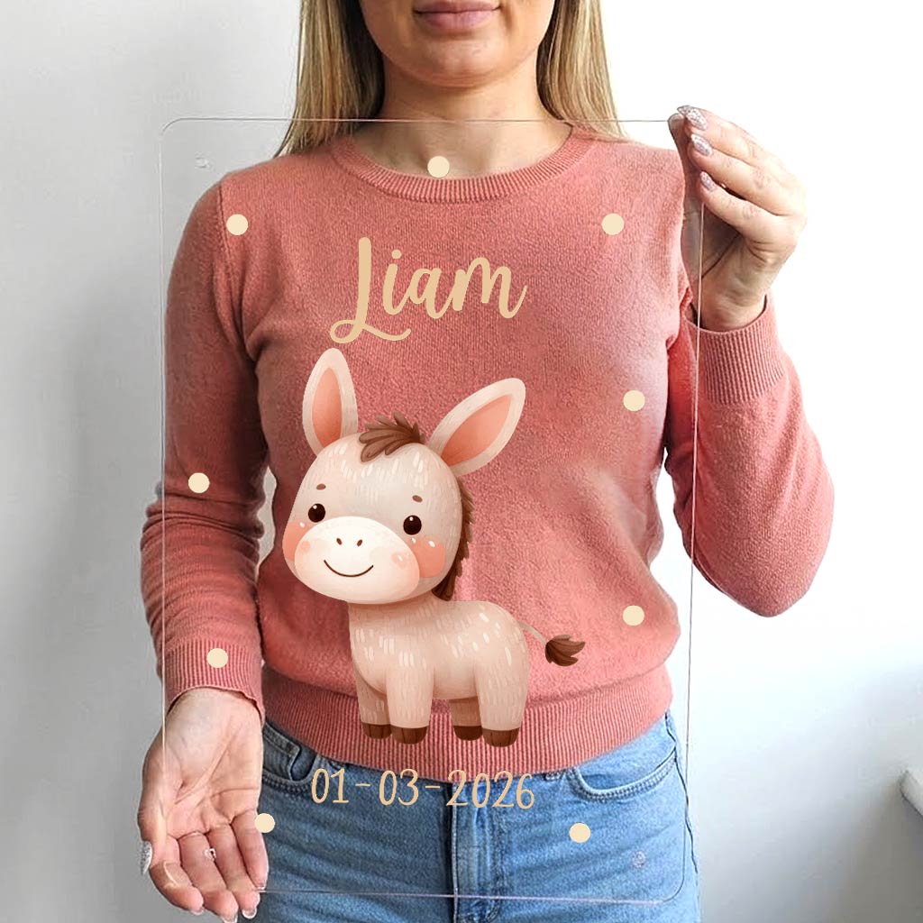 Schattige Dierenprint - Muurdeco op plexiglas - Bella Mia