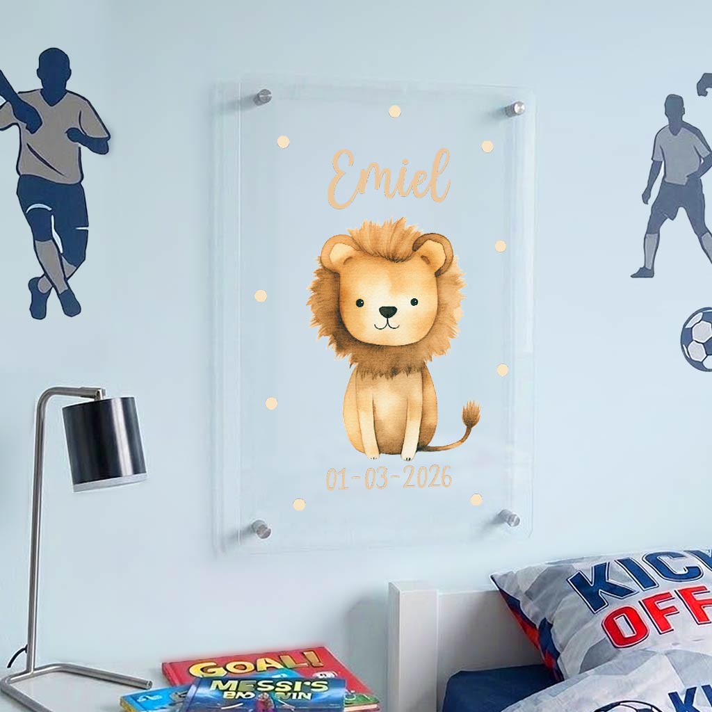 Schattige Dierenprint - Muurdeco op plexiglas - Bella Mia