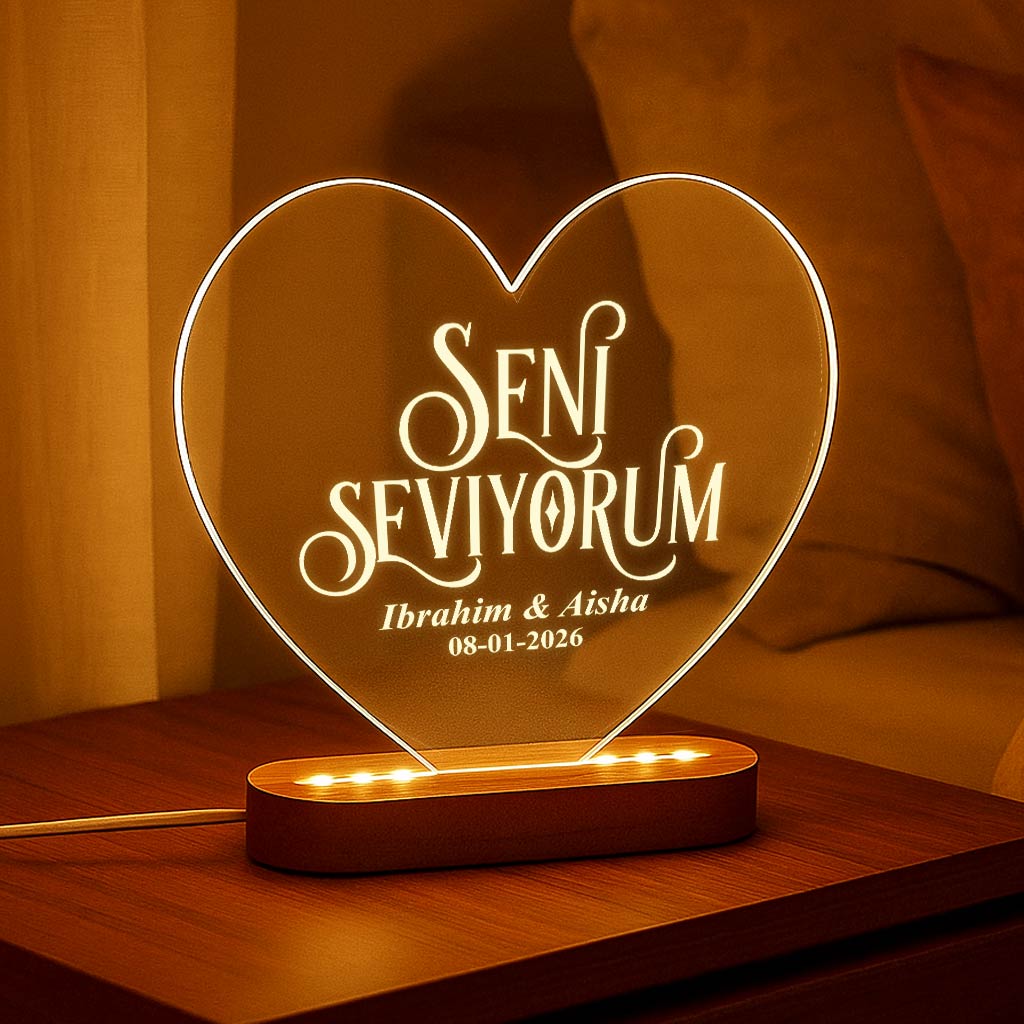 Seni seviyorum - Ledlamp - Bella Mia
