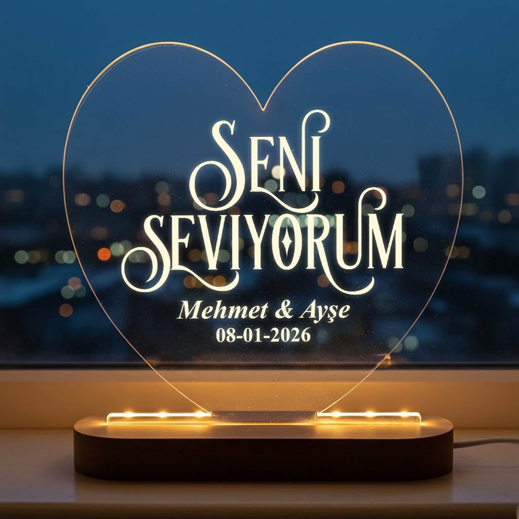 Seni seviyorum - Ledlamp - Bella Mia