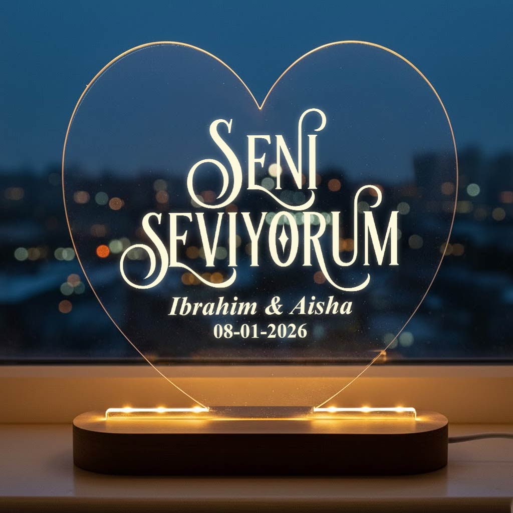 Seni seviyorum - Ledlamp - Bella Mia