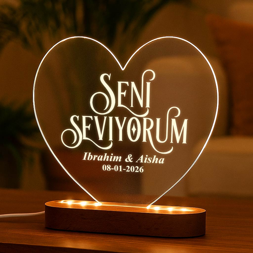 Seni seviyorum - Ledlamp - Bella Mia