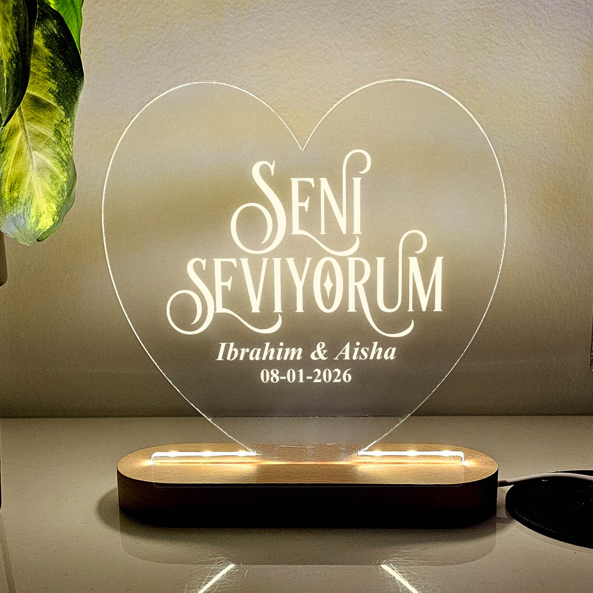 Seni seviyorum - Ledlamp - Bella Mia