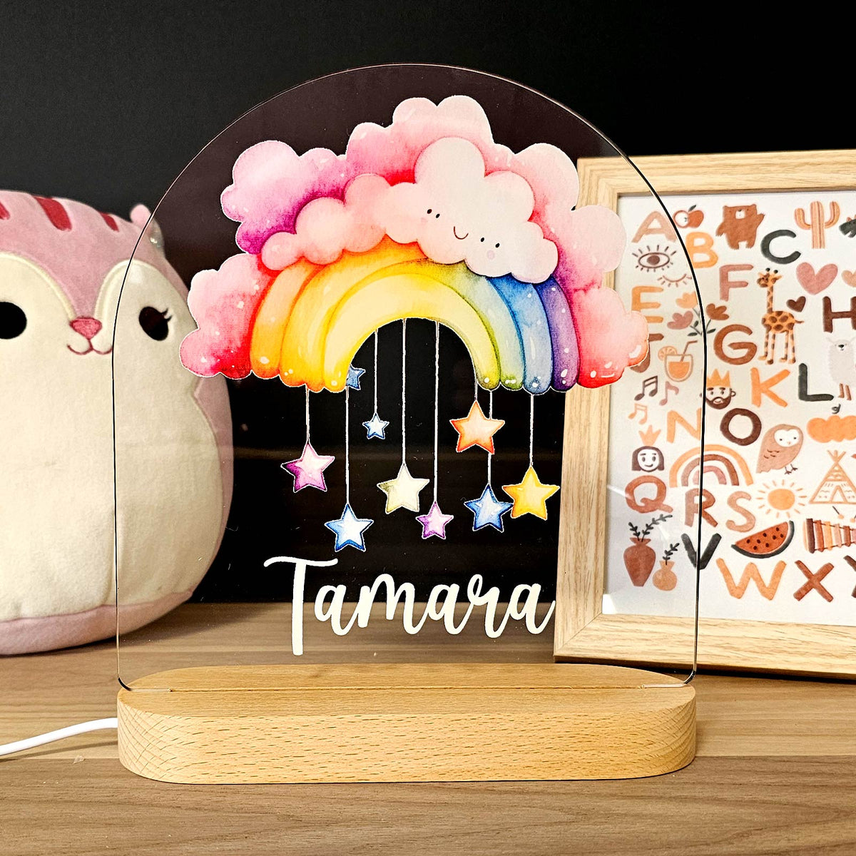 Slaap Zacht - Nachtlampje met eigen naam - Bella Mia