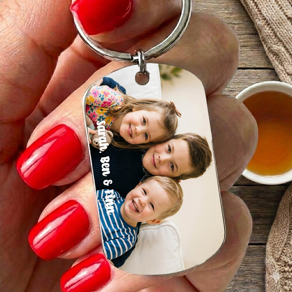 Sleutelhanger met foto van de kids - Bella Mia
