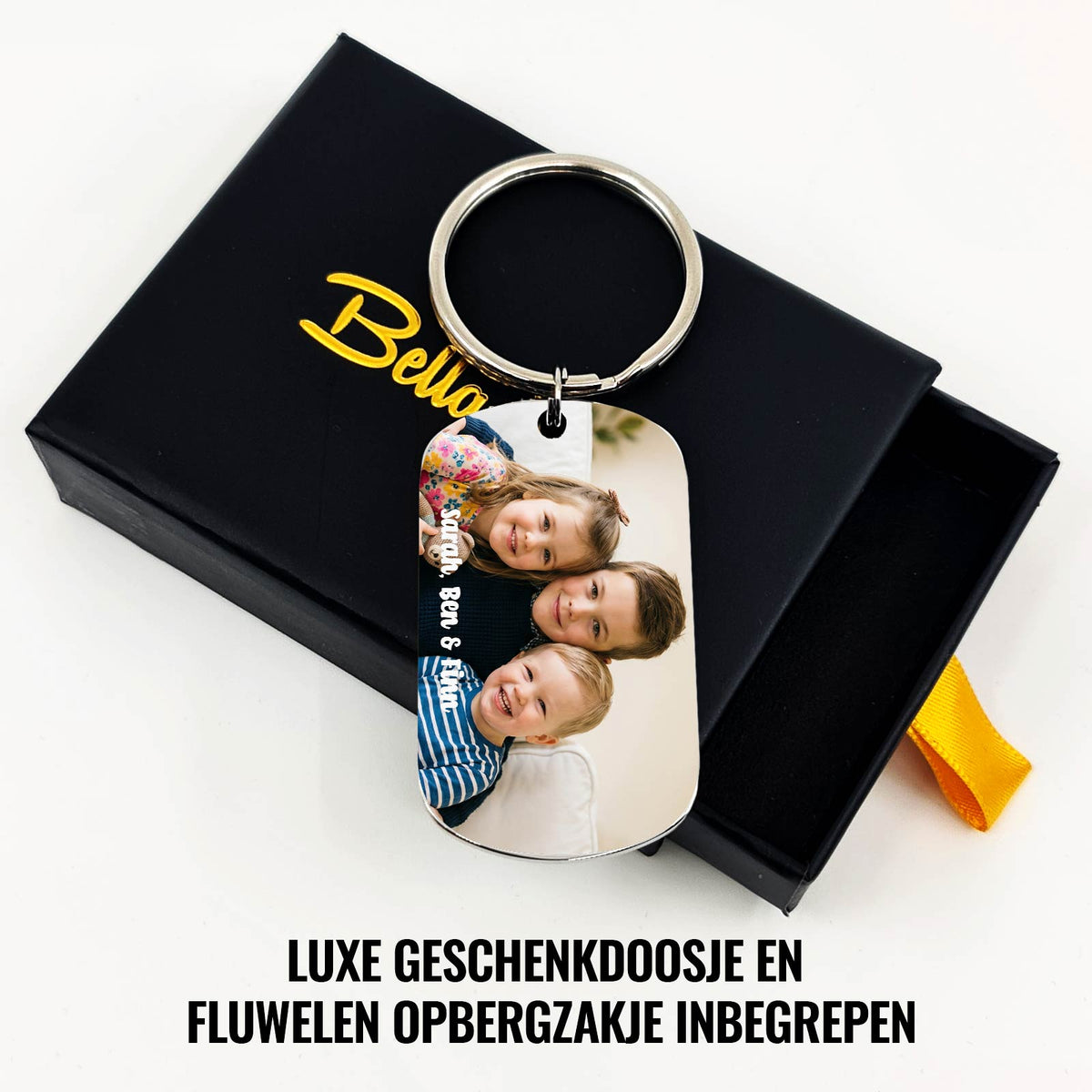 Sleutelhanger met foto van de kids - Bella Mia