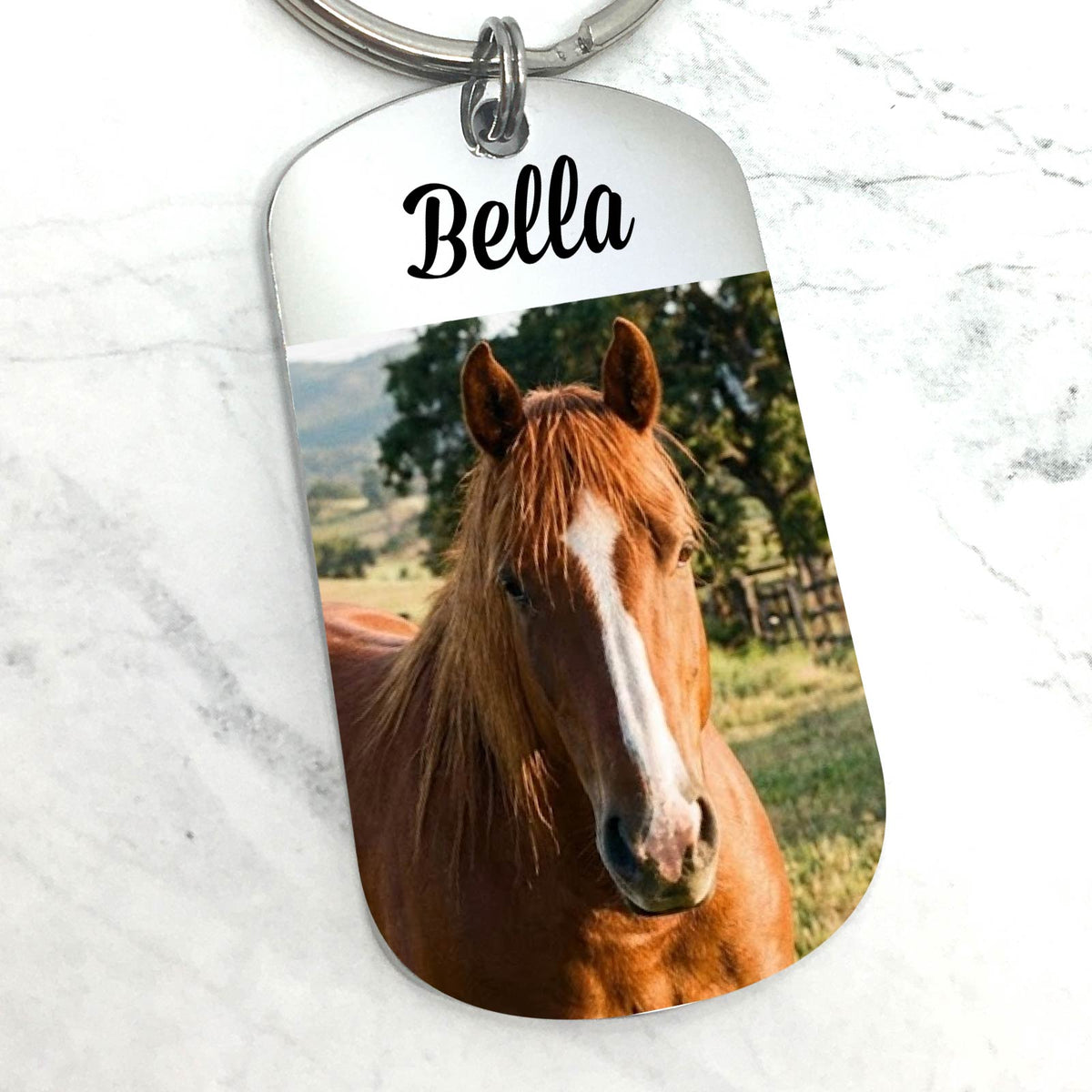 Sleutelhanger met foto van jouw Paard - Bella Mia