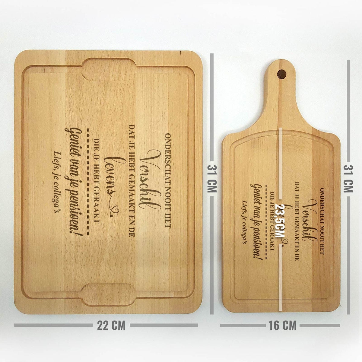 Snijplank - Cadeau pensioen collega! - Bella Mia