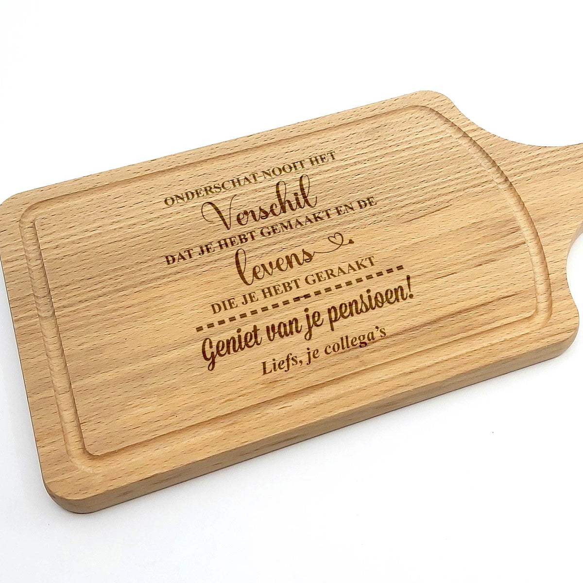 Snijplank - Cadeau pensioen collega! - Bella Mia