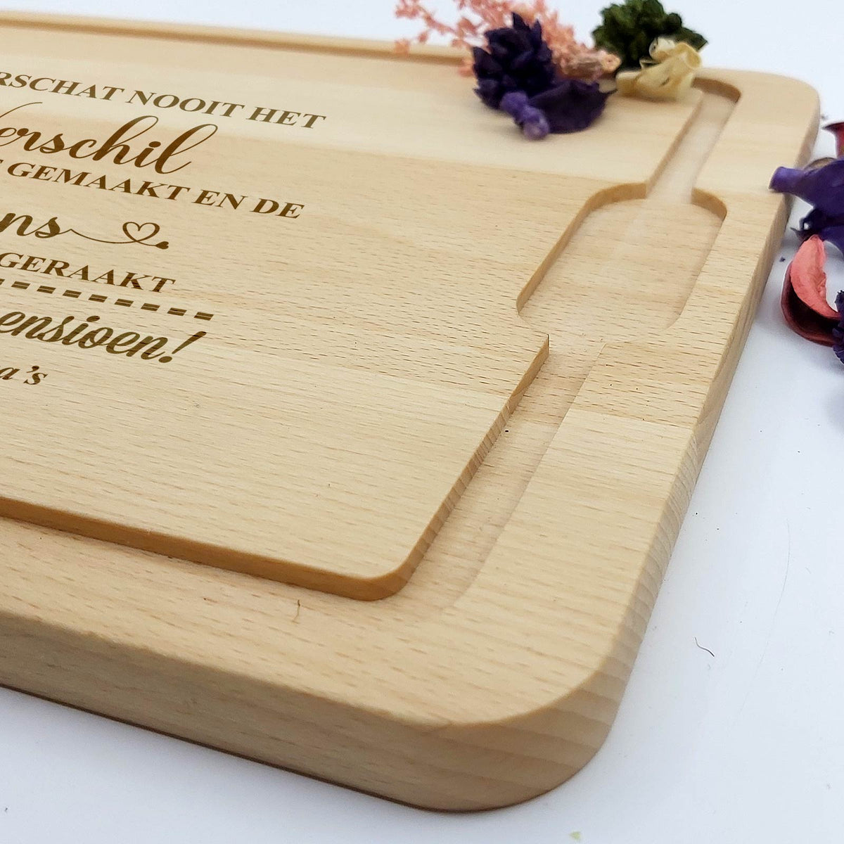 Snijplank - Cadeau pensioen collega! - Bella Mia