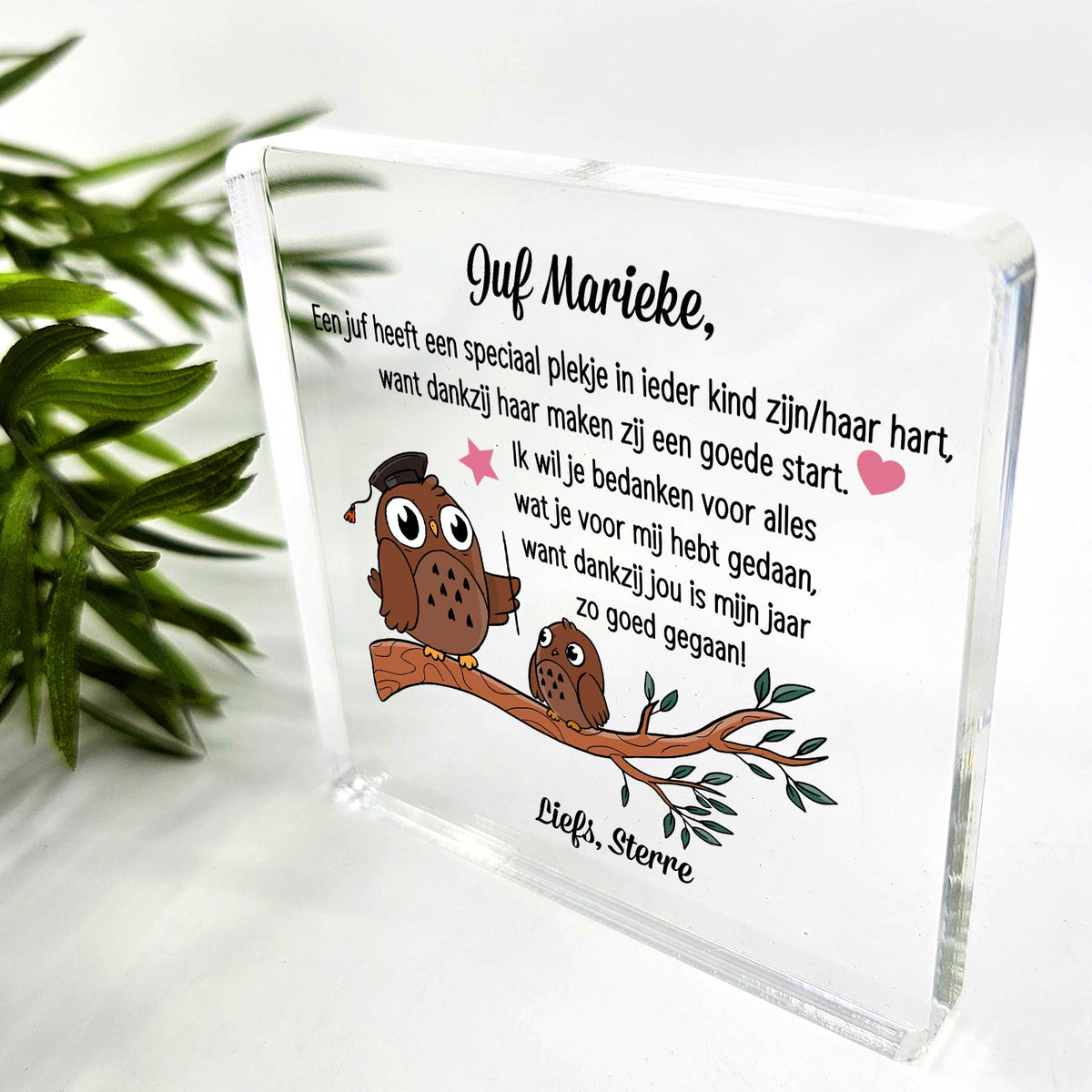 Speciaal plekje - Plexi Glas Plaque - Bella Mia